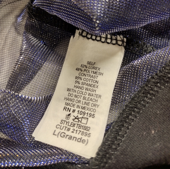 Love J Royal Blue Iridescent Shimmer Sheer Jacket - Picture 7 of 7